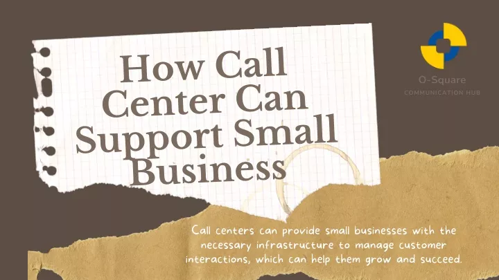 how call center can support small business