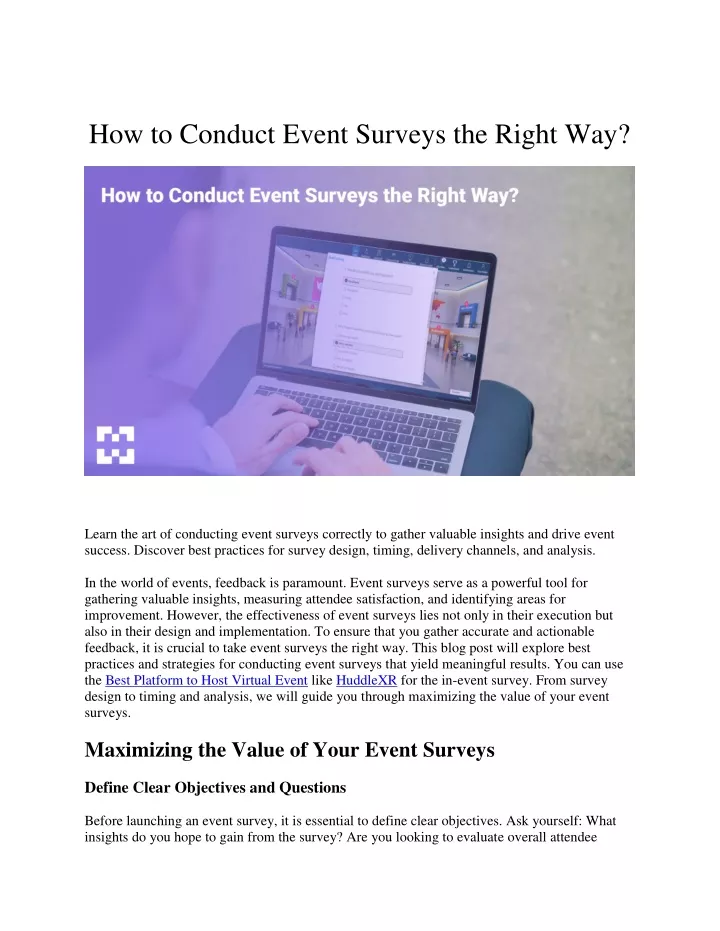 how to conduct event surveys the right way