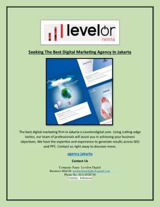 Seeking The Best Digital Marketing Agency In Jakarta