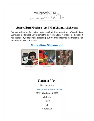 Surrealism Modern Art  Markhamartist1.com