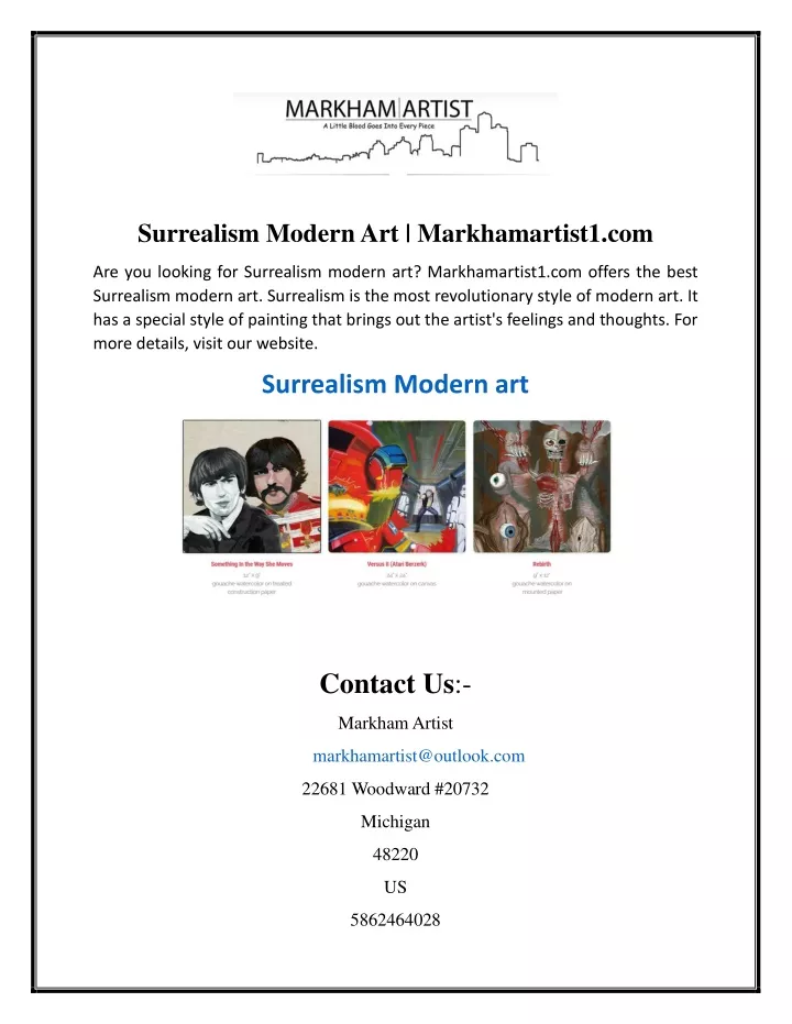 surrealism modern art markhamartist1 com