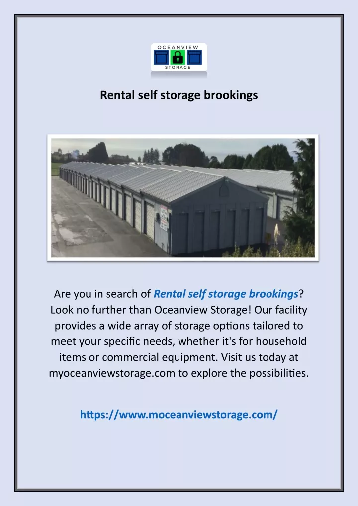 rental self storage brookings