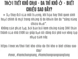 KEM CHỐNG NẮNG