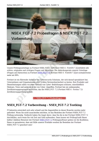NSE4_FGT-7.2 Probesfragen & NSE4_FGT-7.2 Vorbereitung
