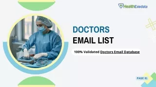 100% Validated Email List of Doctors for Marketing Campaigns - Healthexedata
