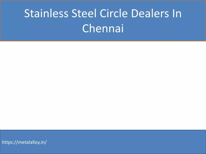 stainless steel circle dealers in chennai