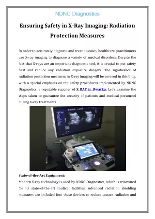 Ensuring Safety in X-Ray Imaging Radiation Protection Measures