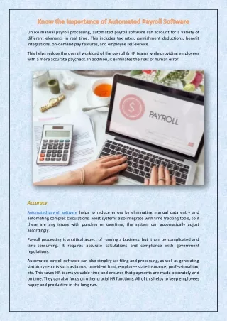 unlike manual payroll processing automated