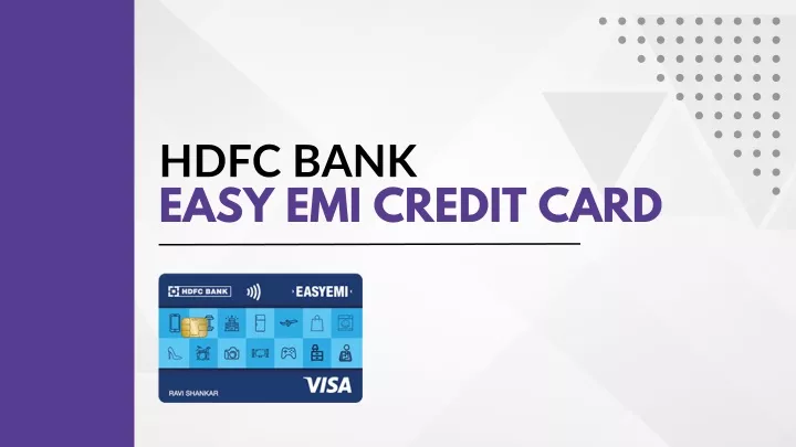 hdfc bank easy emi credit card