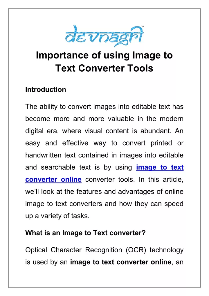 importance of using image to text converter tools