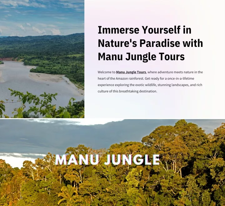 immerse yourself in nature s paradise with manu