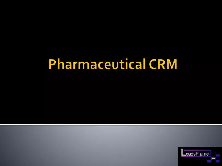 pharmaceutical crm