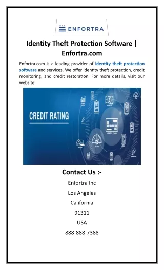 Identity Theft Protection Software | Enfortra.com