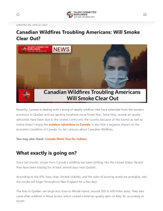 Canadian wildfires