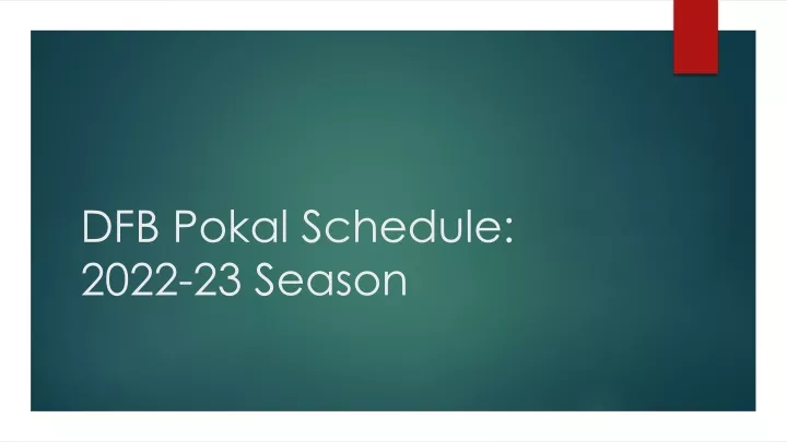 dfb pokal schedule 2022 23 season
