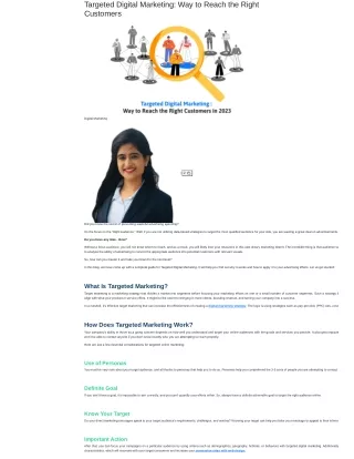 targeted digital marketing way to reach the right