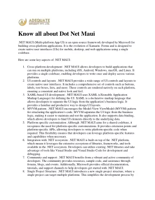 Know all about Dot Net Maui