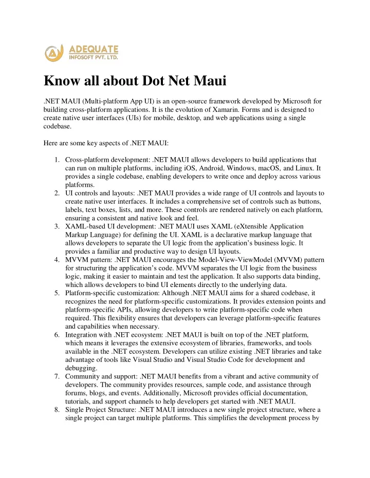 know all about dot net maui