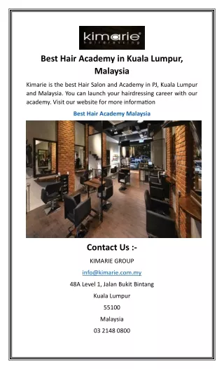 best hair academy in kuala lumpur malaysia