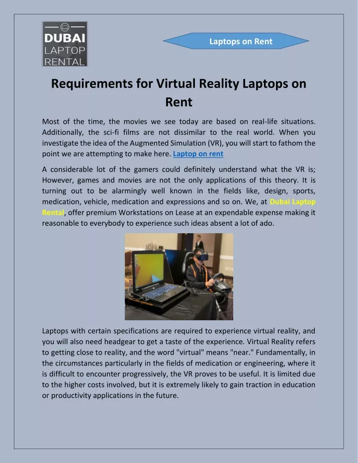 laptops on rent