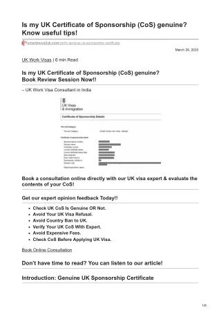Genuine UK Sponsorship Certificate 2023: Easy Process Guide!
