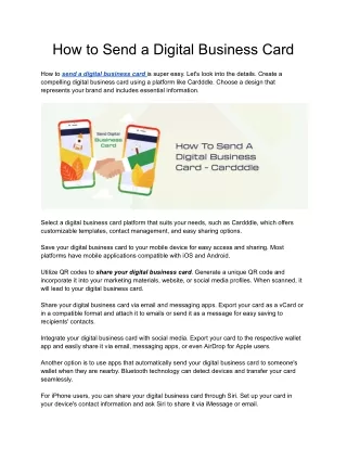 how to send a digital business card