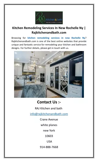 Kitchen Remodeling Services In New Rochelle Ny | Rajkitchenandbath.com