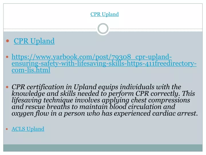 cpr upland