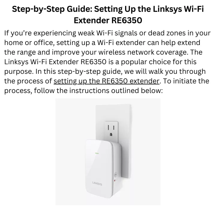 step by step guide setting up the linksys