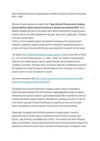 near near infrared fluorescence imaging system