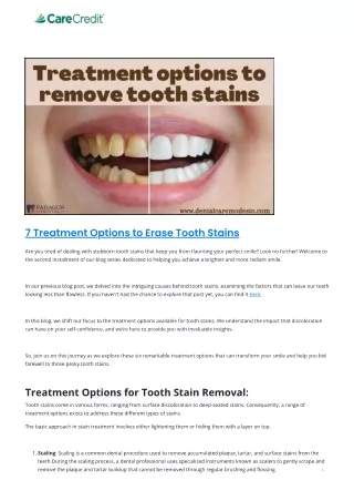 7 Treatment options for tooth stains