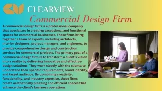 Commercial Design Firm | Clearview UAE