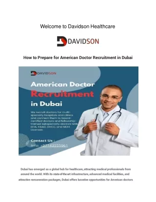 How to Prepare for American Doctor Recruitment in Dubai