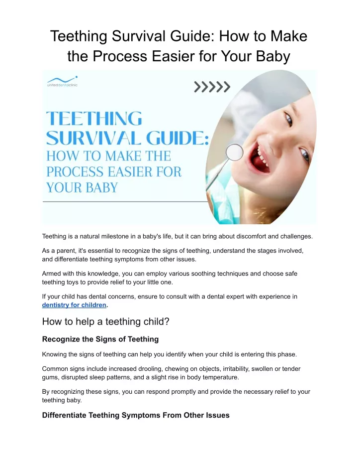 teething survival guide how to make the process