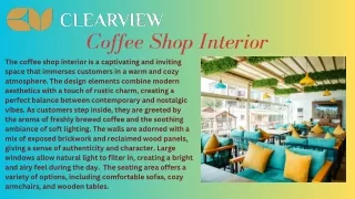 Coffee Shop Interior | Clearview UAE