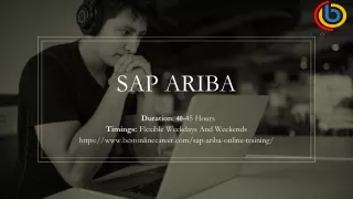 SAP ARIBA Online Training Course Content