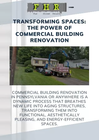 The Benefits of Commercial Building Renovation in Pennsylvania