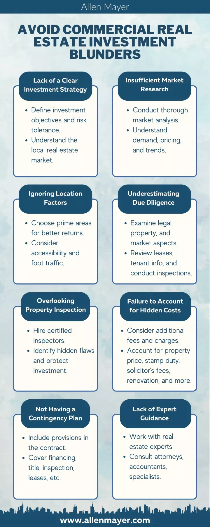 avoid commercial real estate investment blunders