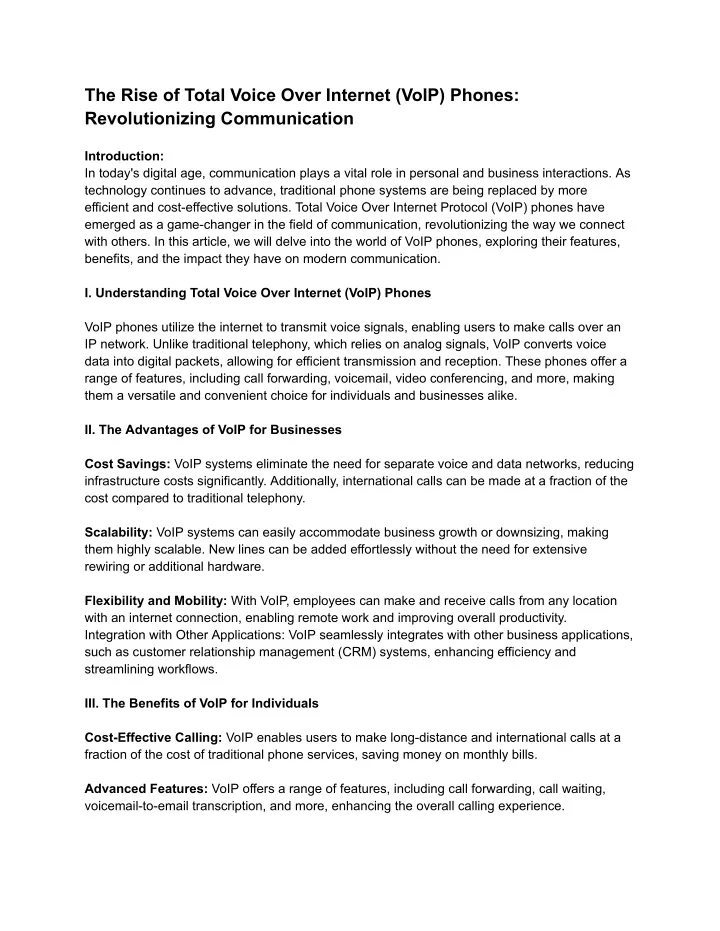 the rise of total voice over internet voip phones