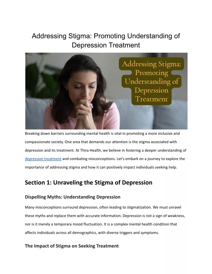 addressing stigma promoting understanding
