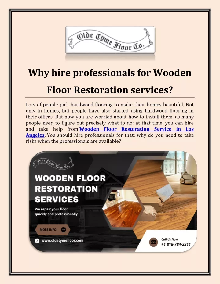 why hire professionals for wooden