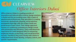 Office Interiors Dubai | Clearview UAE