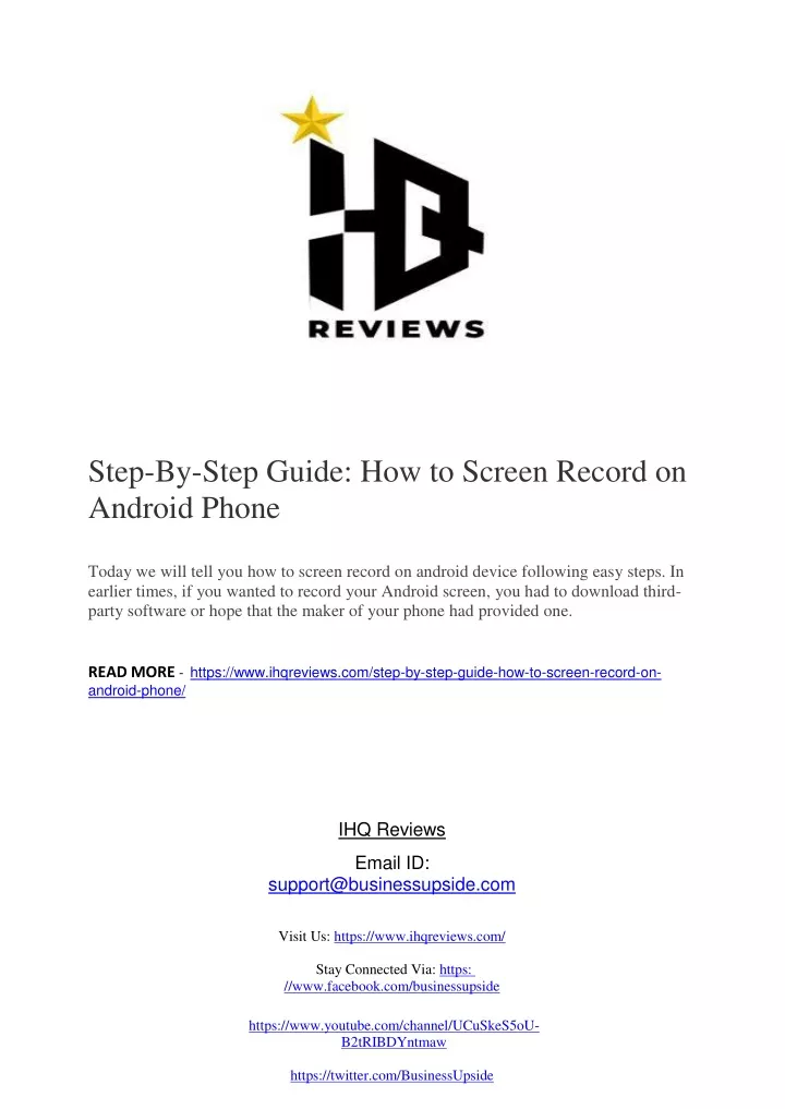 step by step guide how to screen record