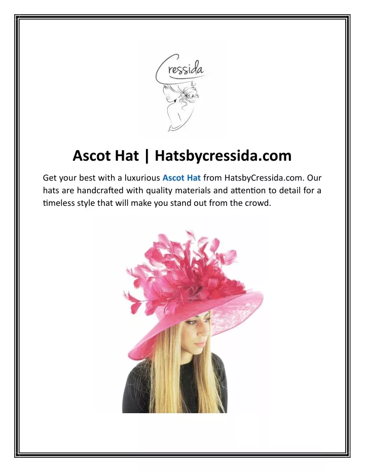 ascot hat hatsbycressida com