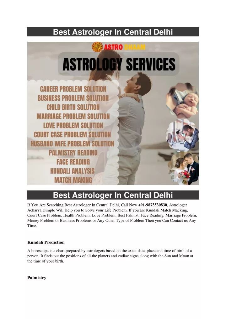 best astrologer in central delhi