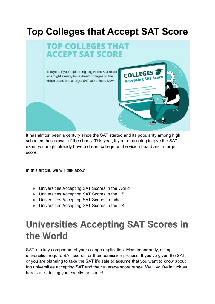 PPT Top Colleges That Accept SAT Score PowerPoint Presentation Free   Top Colleges That Accept Sat Score N 