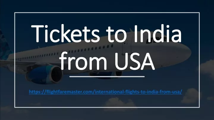 tickets to india from usa