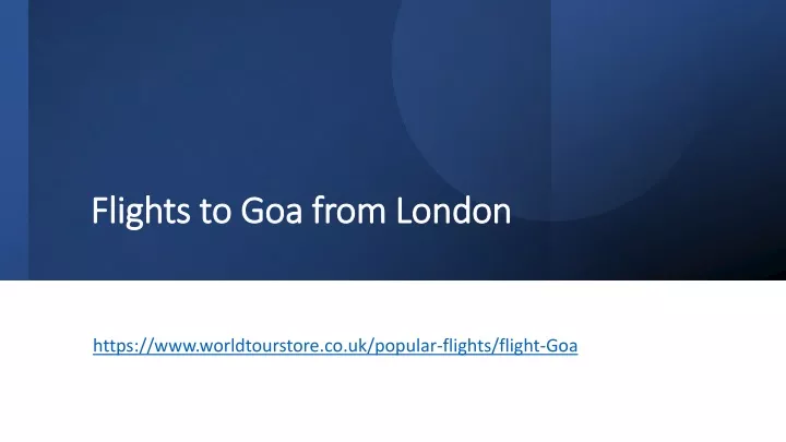flights to goa from london