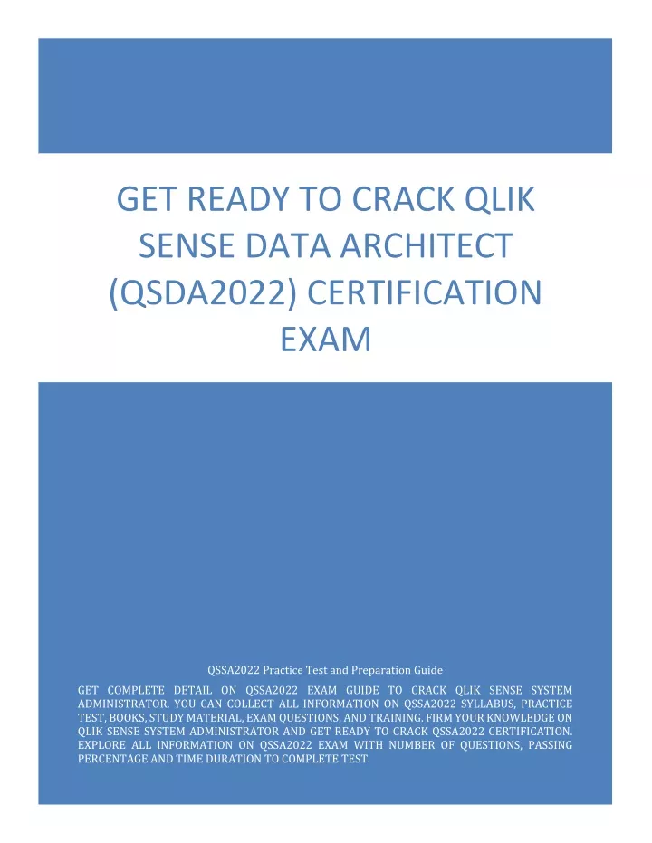get ready to crack qlik sense data architect