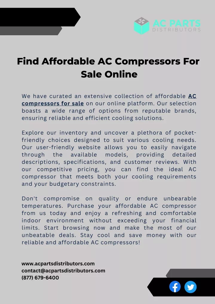 find affordable ac compressors for sale online